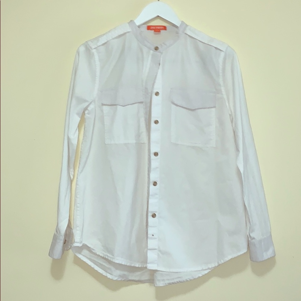 DONATED.  Joe Fresh white shirt. M.